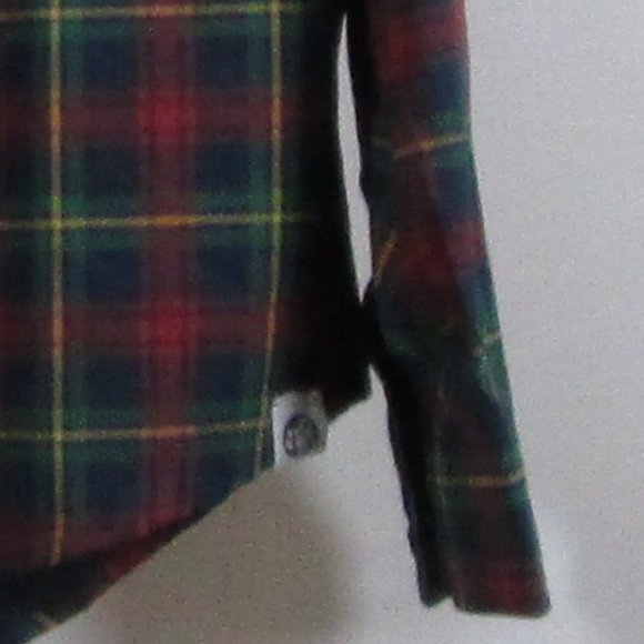 Free Planet Boys Red Green Blue Yellow Plaid Button Down Shirt Size 14/1… - Picture 6 of 9